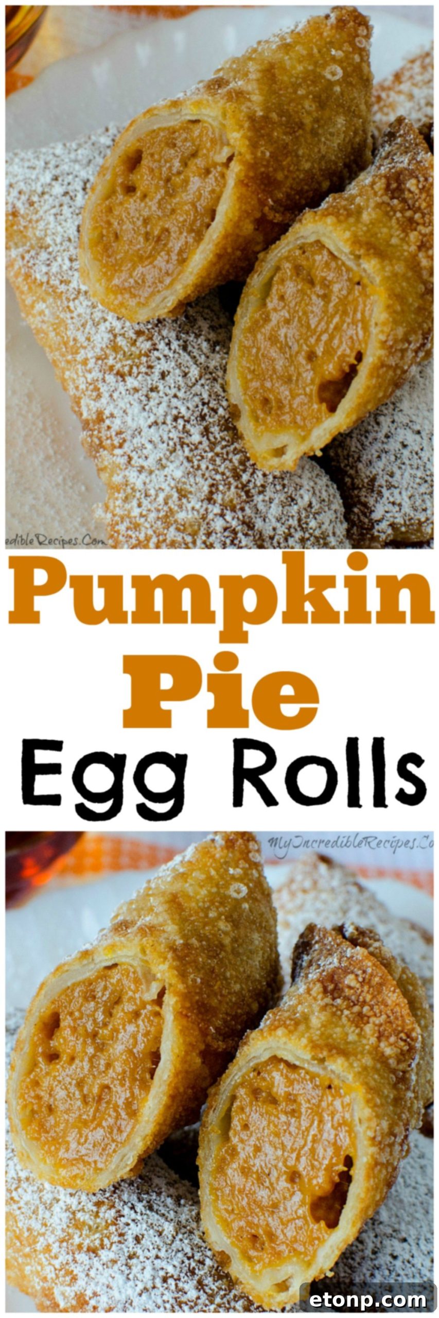 Sweet Pumpkin Pie Egg Rolls 14 pinterest-friendly image for Pumpkin Pie Egg Rolls