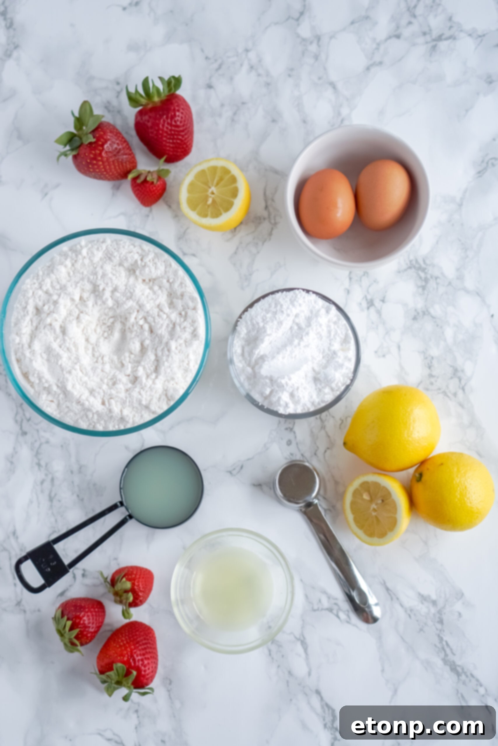 Overhead view of the ingredients needed to complete this recipe.