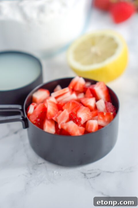 Mixing the strawberry brownie batter.