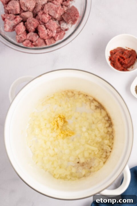 Irish Stew preparation step