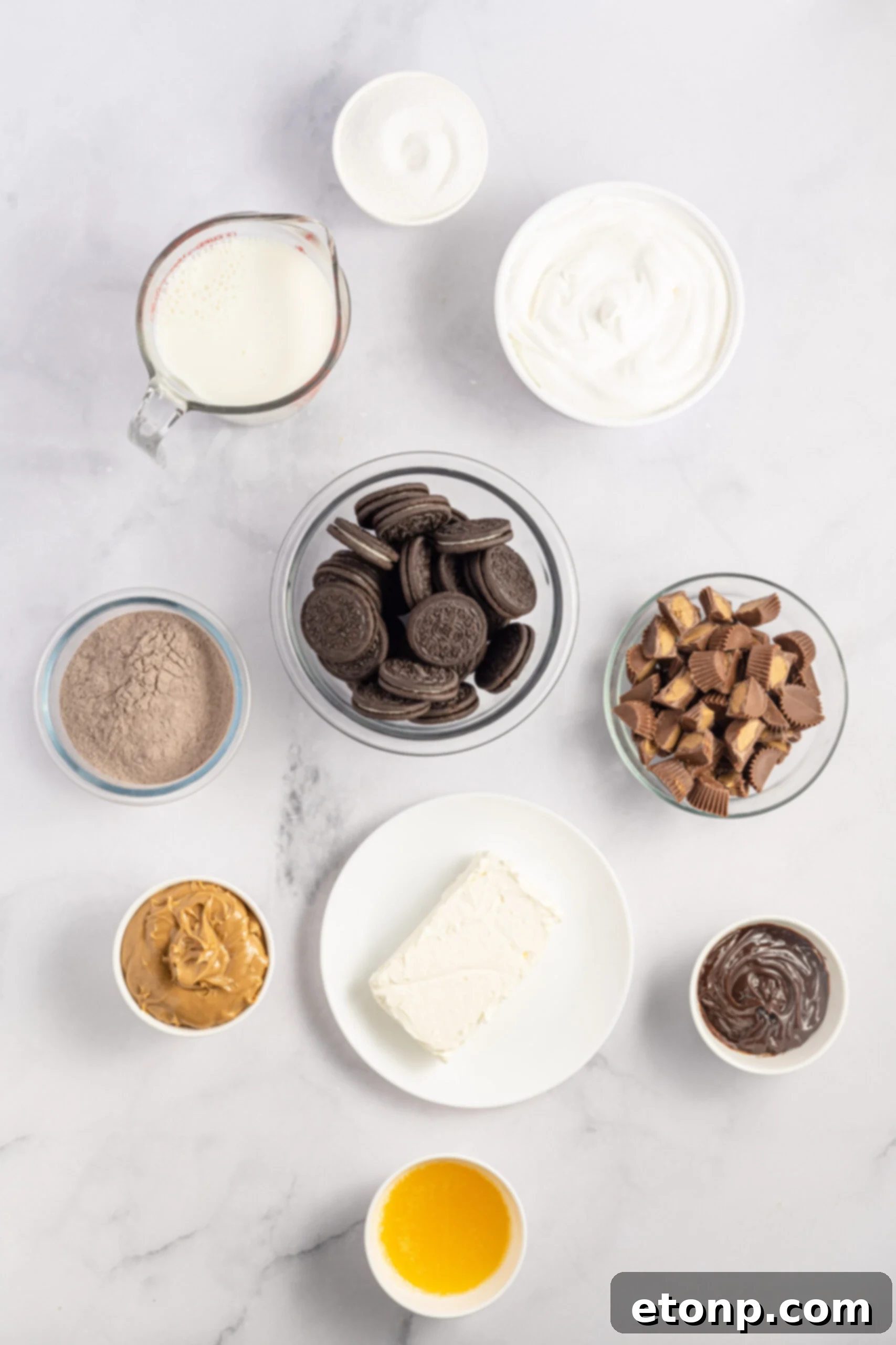Overhead shot of all ingredients needed for this recipe. 