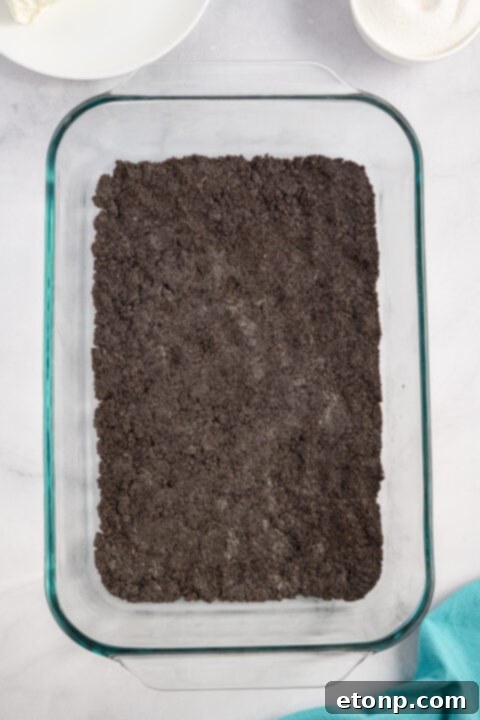 Crushed Oreos in a food processor