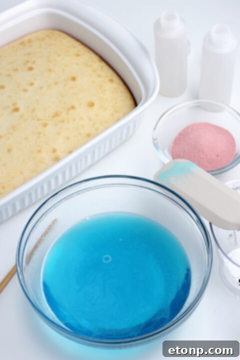 Ingredients for American Flag Cake. 