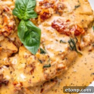 Marry Me Chicken with creamy sauce and herbs.