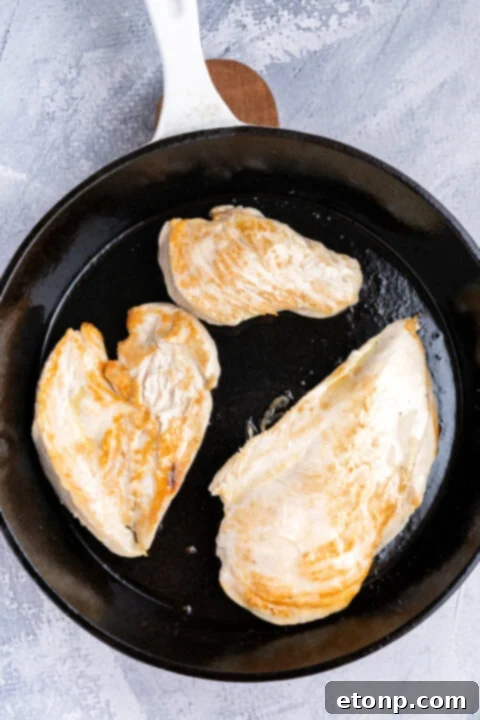 Heart-Winning Chicken 6 Preparing chicken breast fillets for Marry Me Chicken.