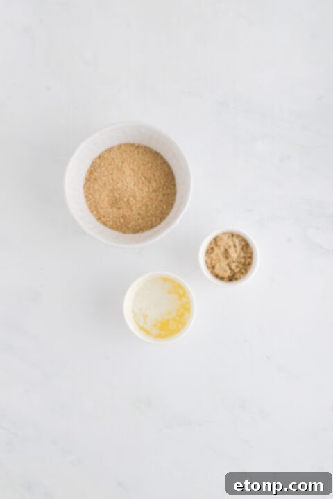 S'mores pie ingredients laid out on a counter