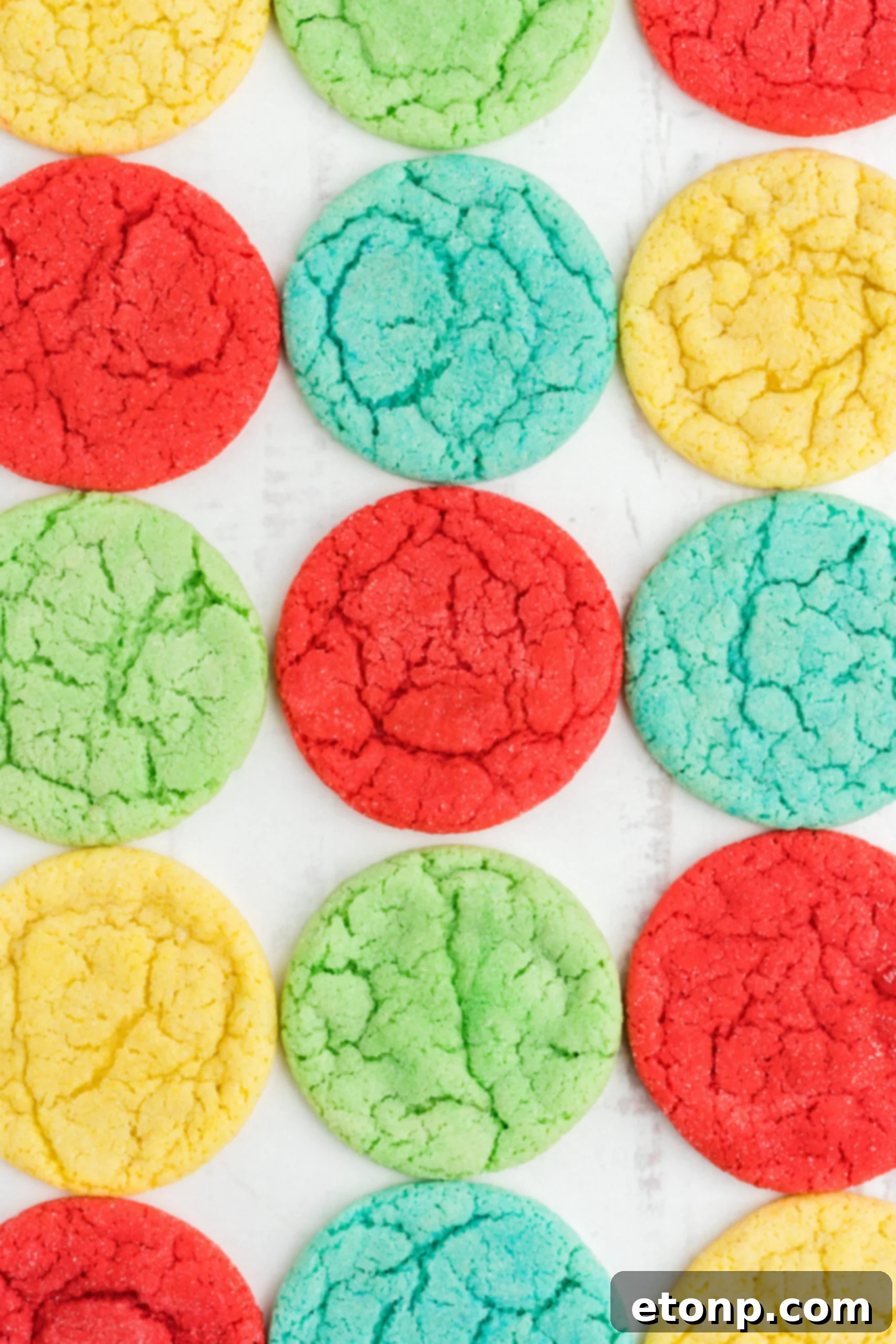 Fruity Gelatin Delights 2 Overhead view of Jello Cookies.
