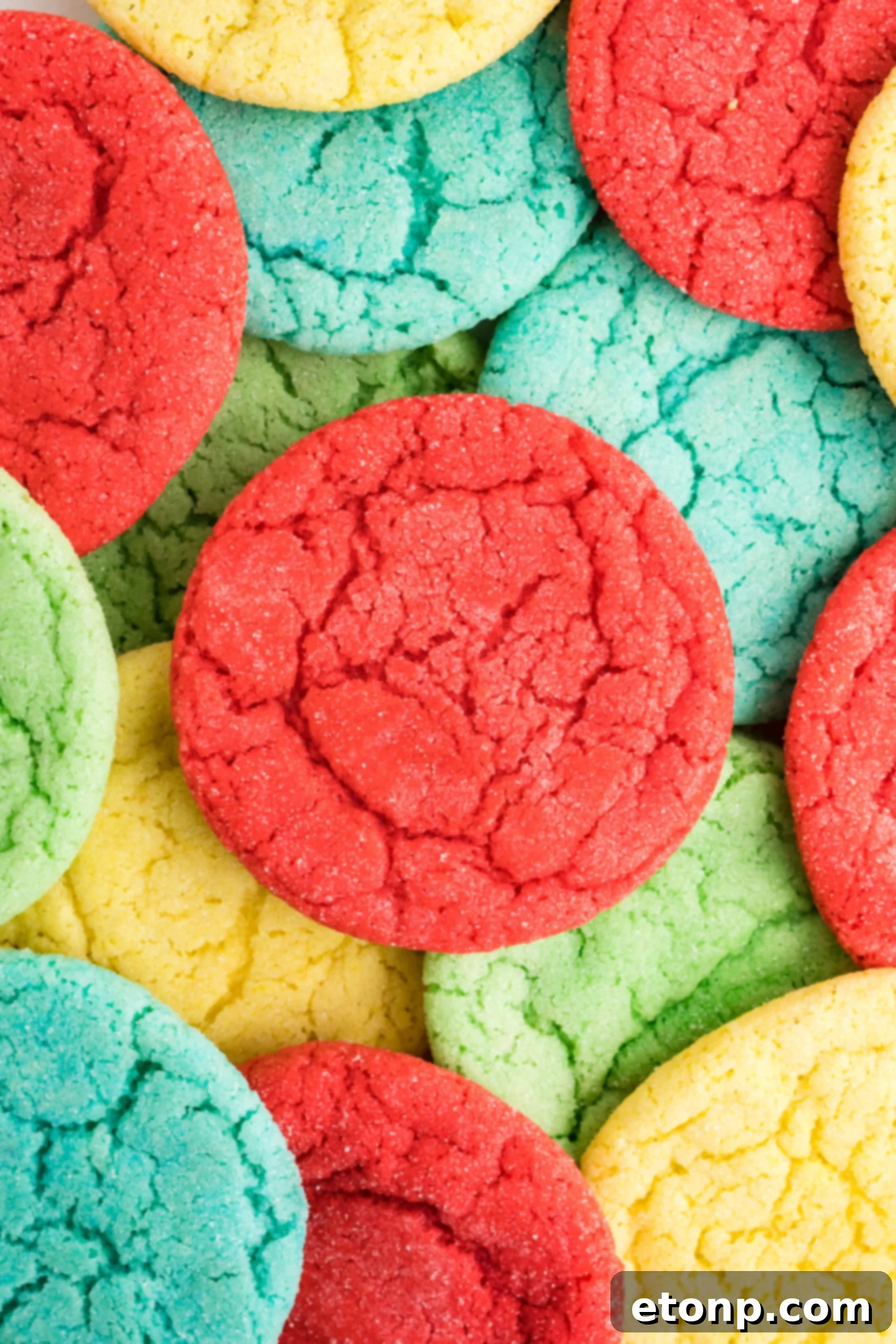 Fruity Gelatin Delights 3 Overhead view of Jello Cookies.