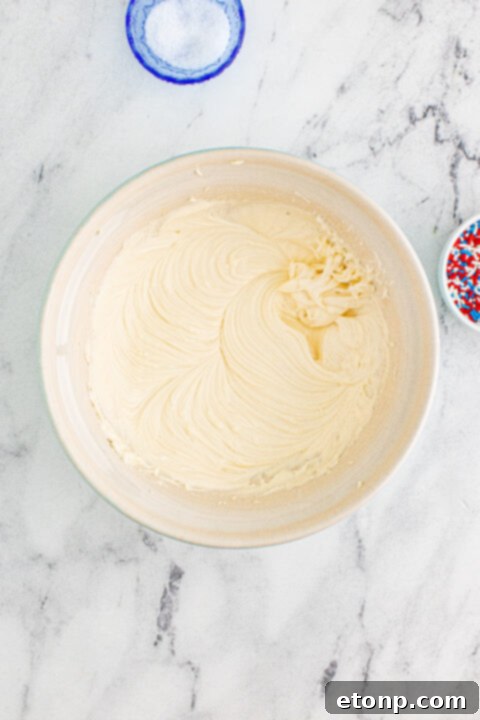 Patriotic Sugar Cookie Bars step-by-step images