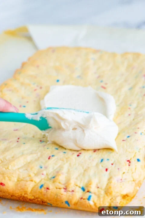 Patriotic Sugar Cookie Bars step-by-step images