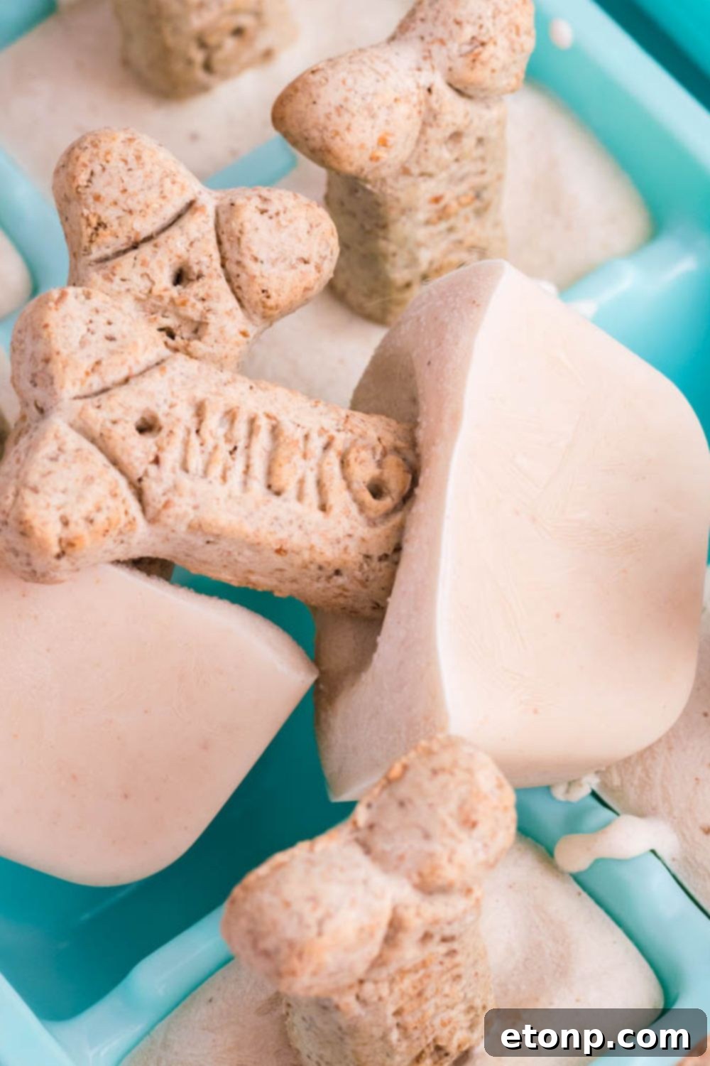 ice cream treats for dogs on tray