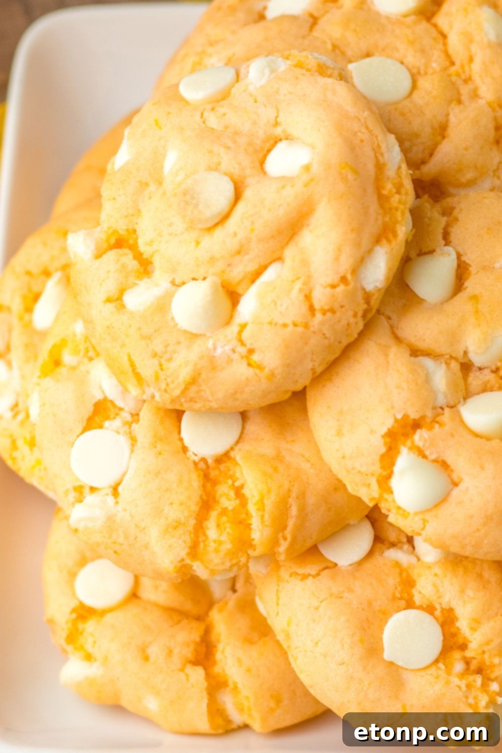 cake mix cookies with chocolate chips on tray