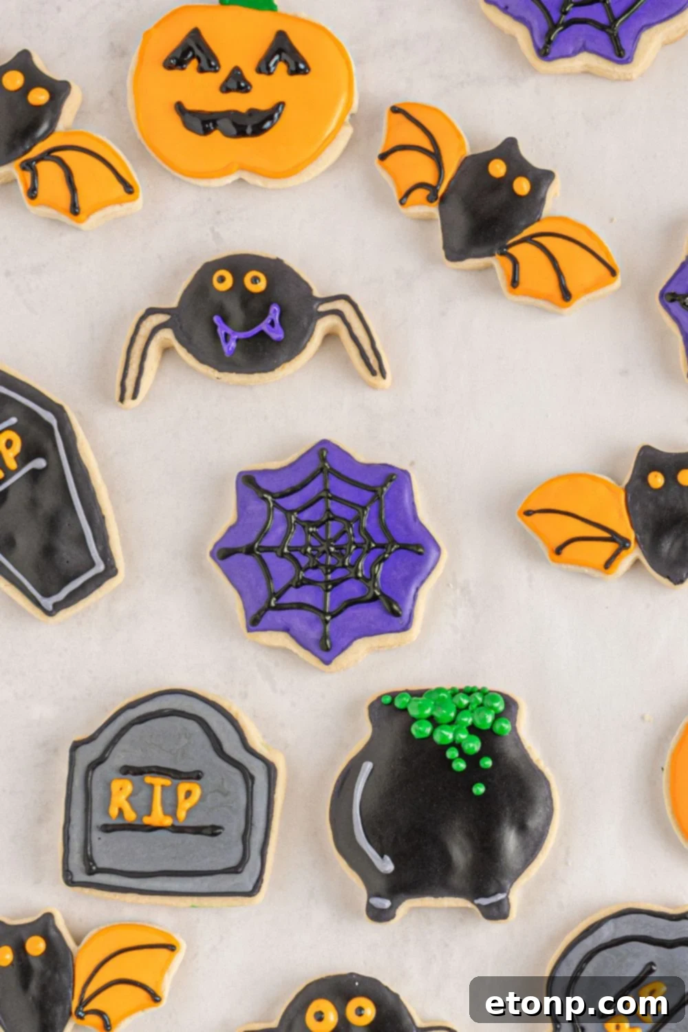 halloween cookies on table