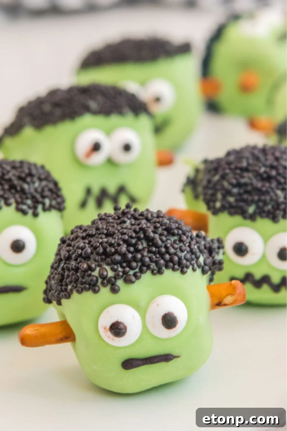 oreo bon bons frankensteins on table