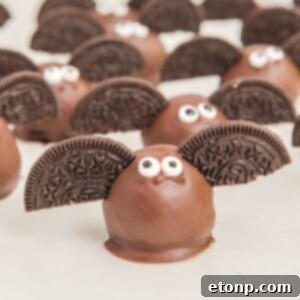 Bat Oreo Truffles on counter