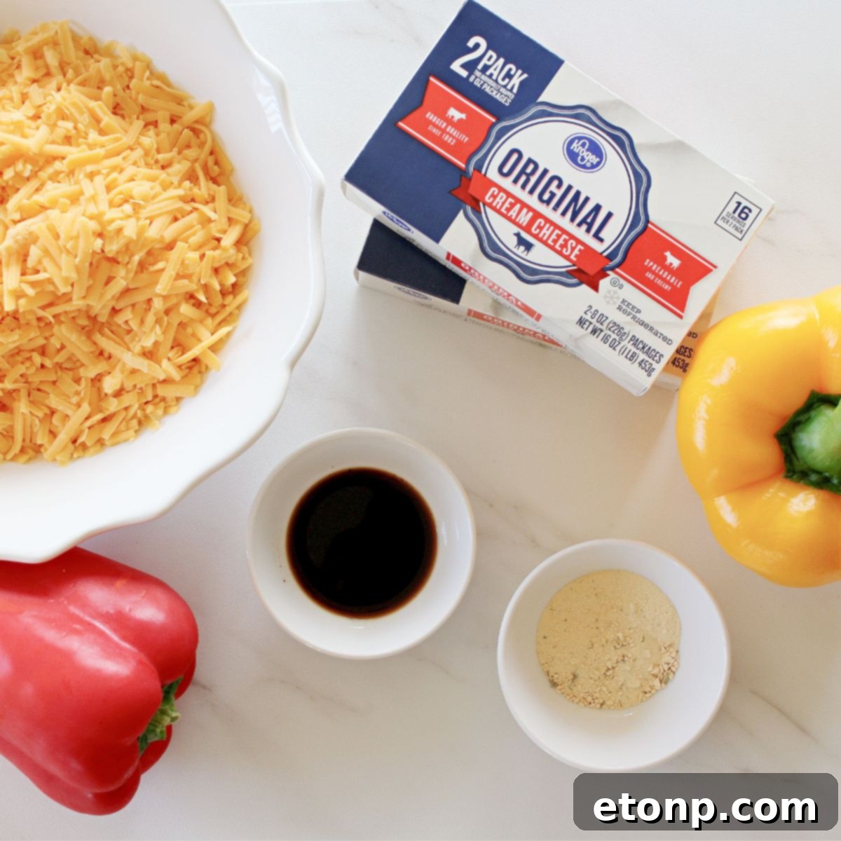 pumpkin cheeseball ingredients on table