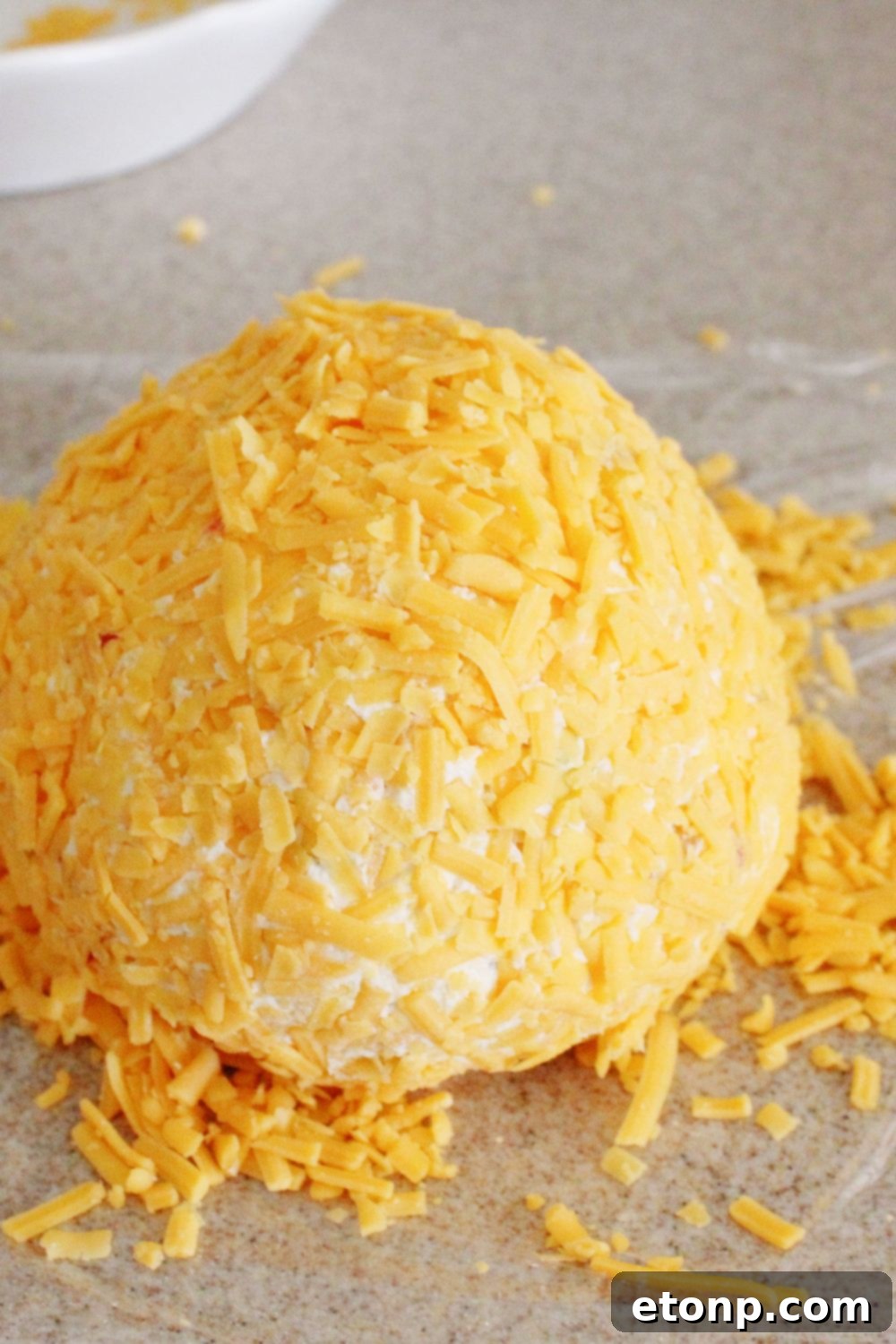 cheese coated cheeseball 