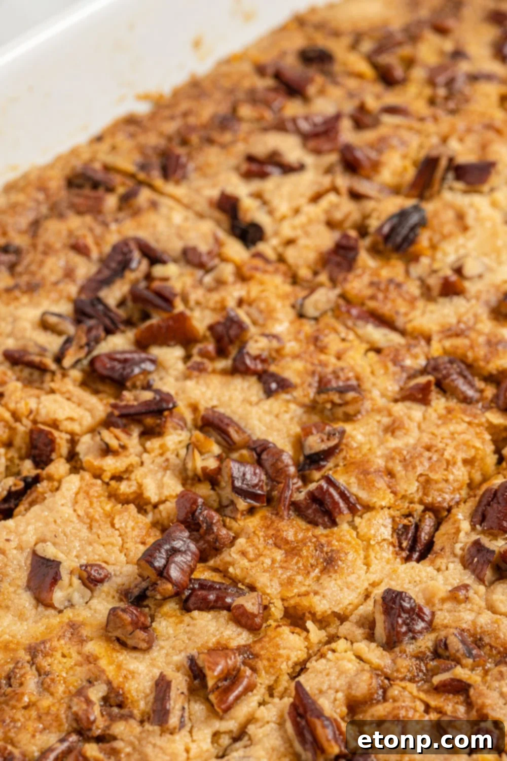 Pumpkin Streusel Cobbler 23 pumpkin cake in a pan