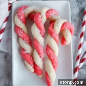 Sweet Peppermint Swirls 24 Candy Cane Cookies on a platter