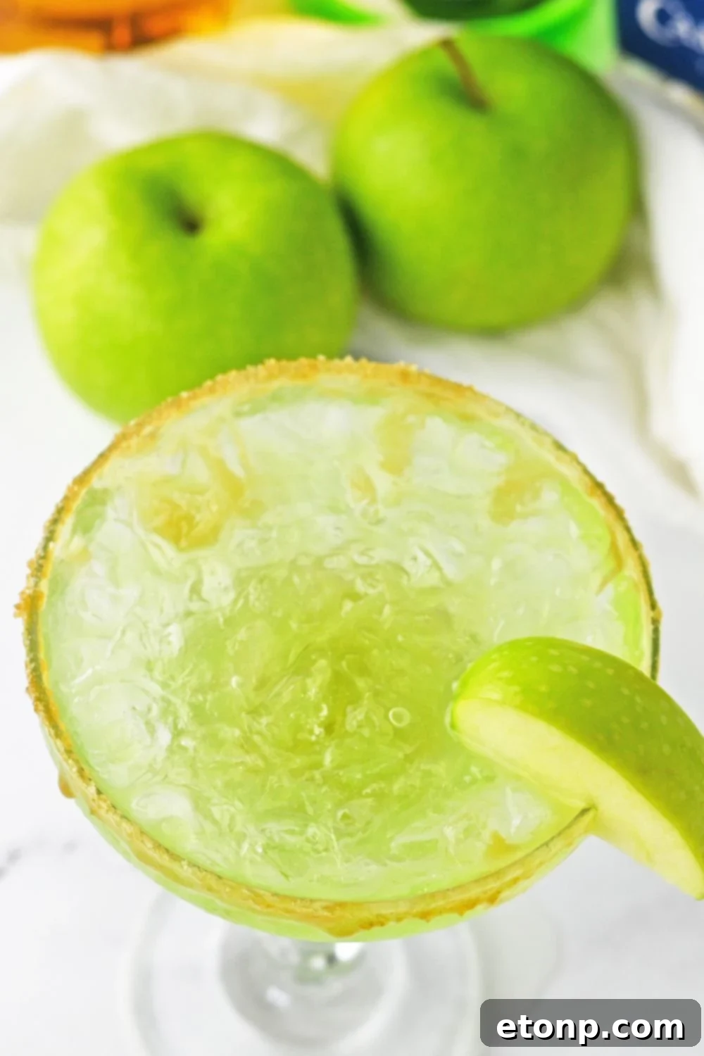 overhead shot of margarita