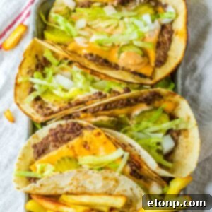 Big Mac Smash Tacos on a tray