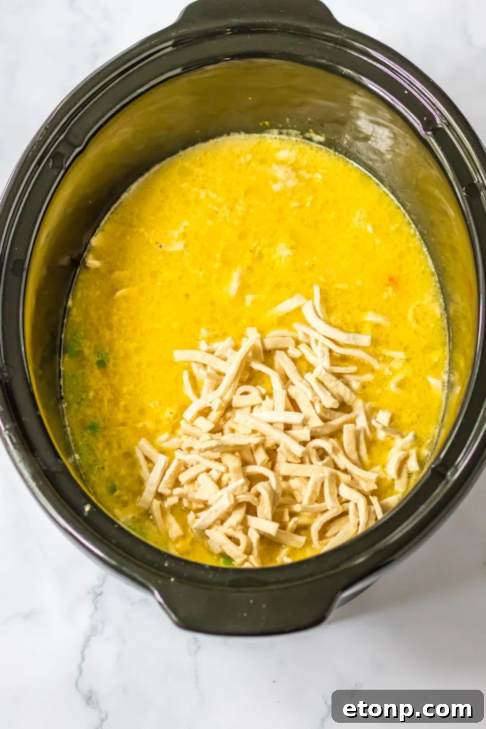 noodle in a crockpot