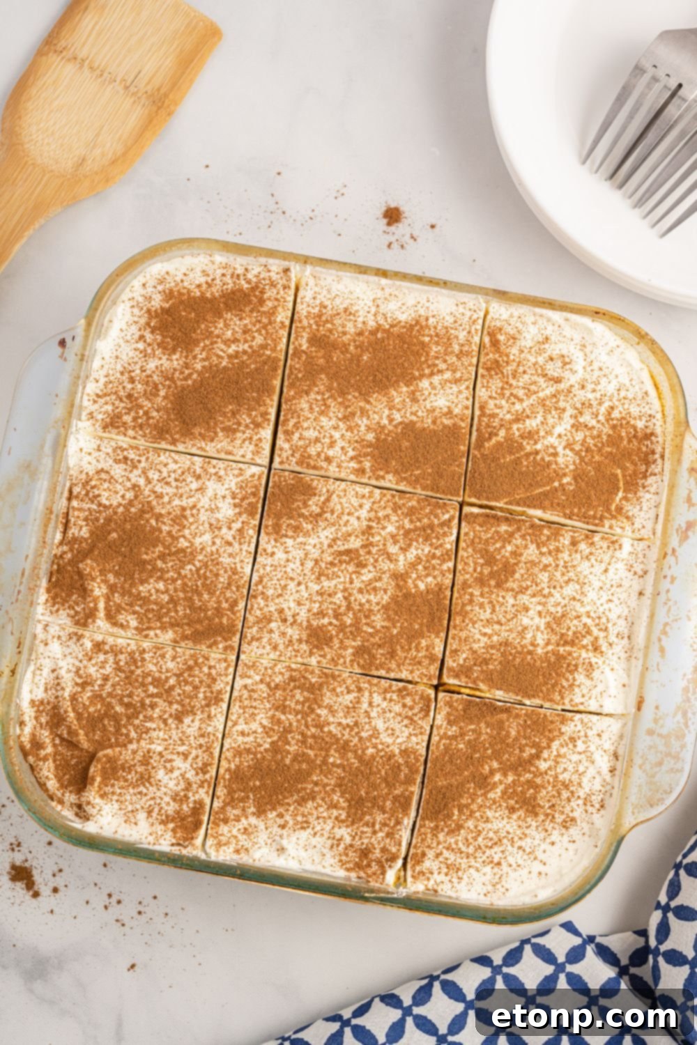 Pumpkin Delight cut into squares in pan on table 