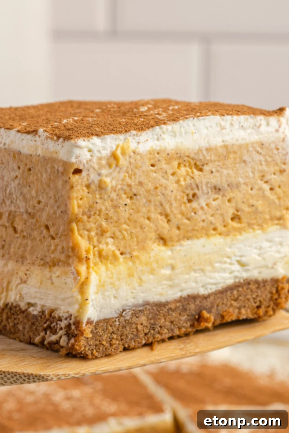 pumpkin delight sliced on plate