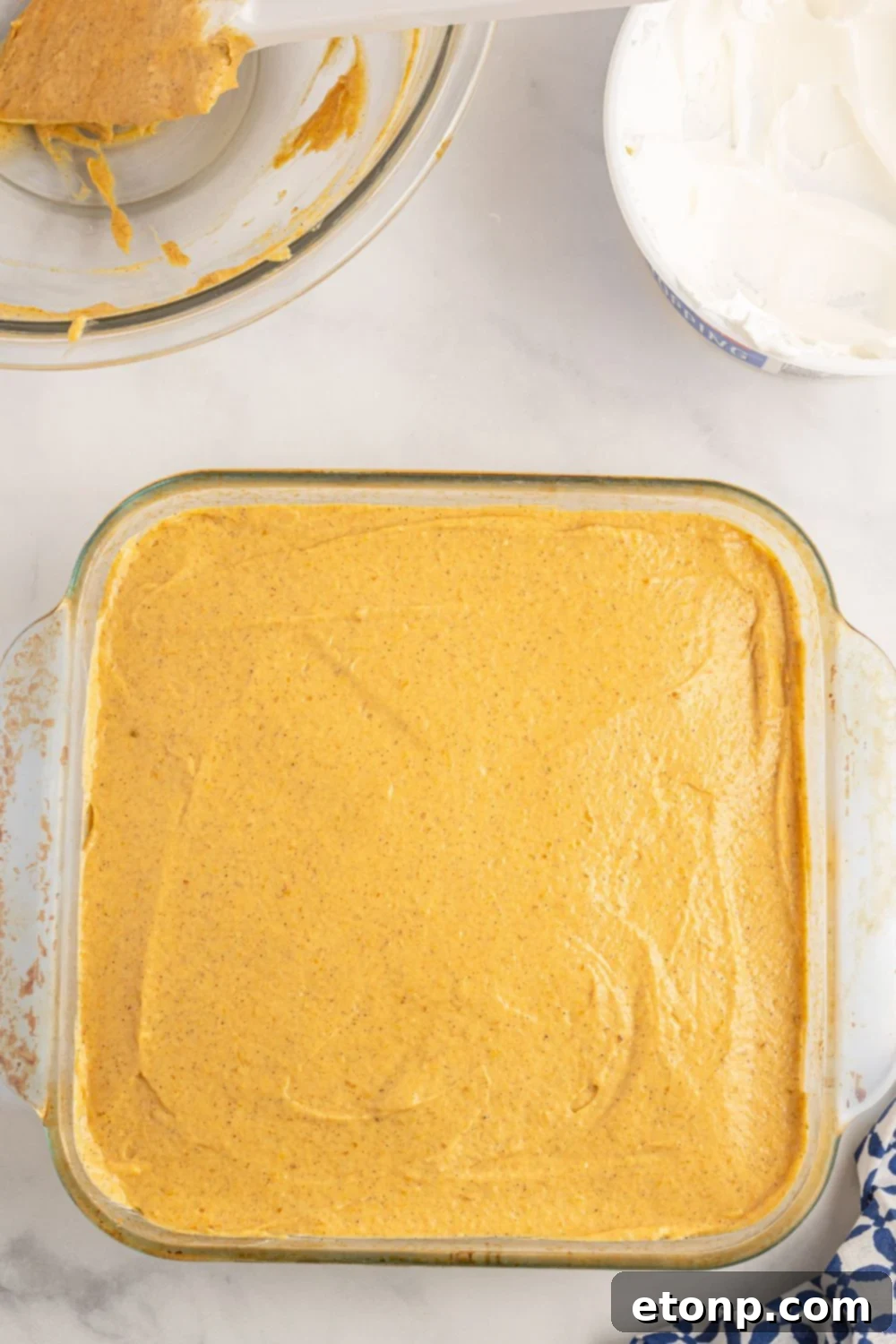 pumpkin dessert in an 8x8 pan 