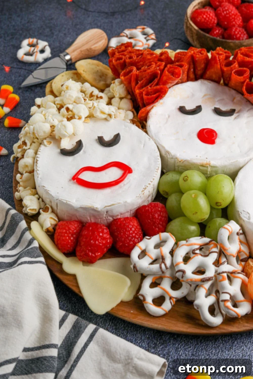 hocus pocus theme snack board on table