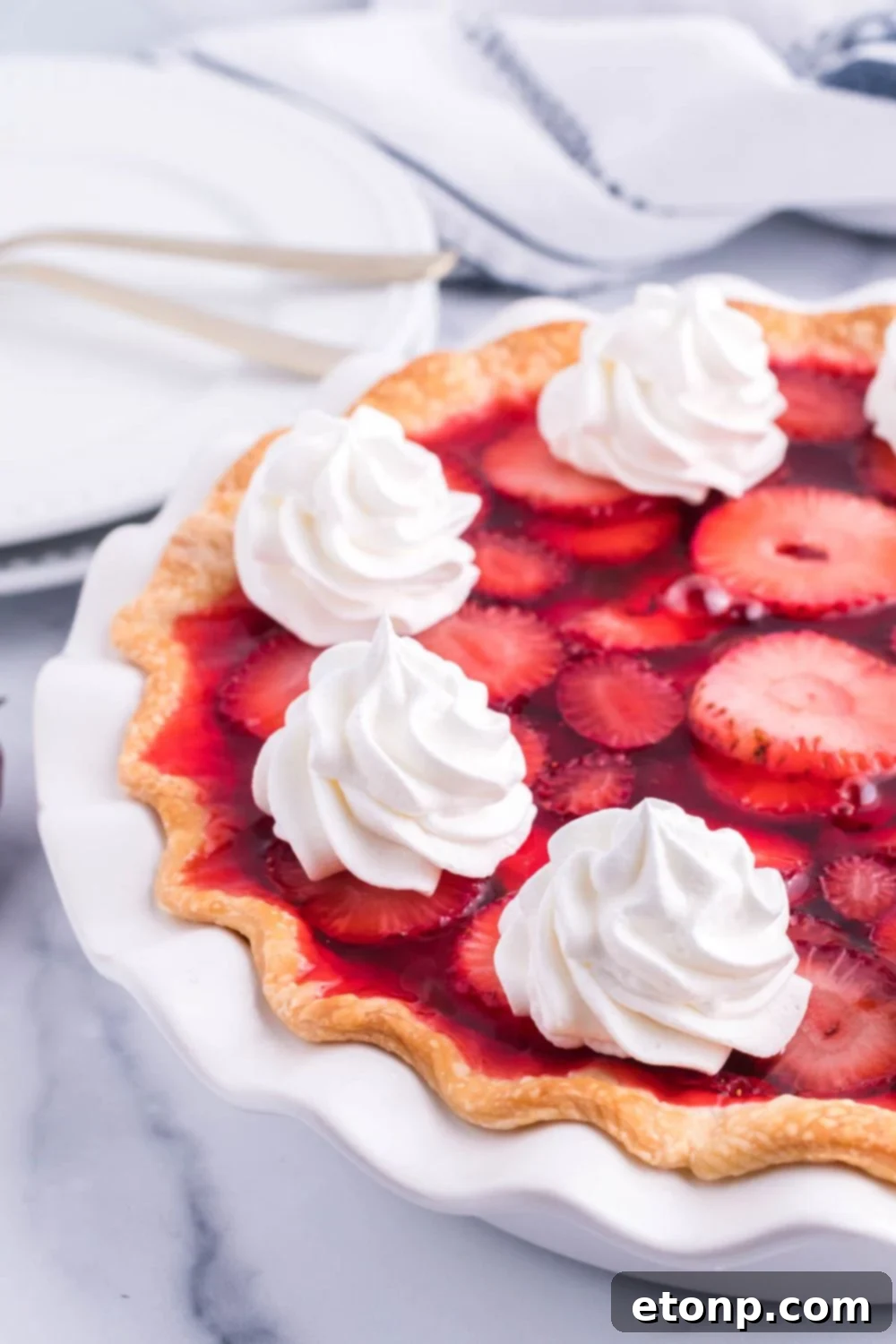 side view of half of a pie in a pan