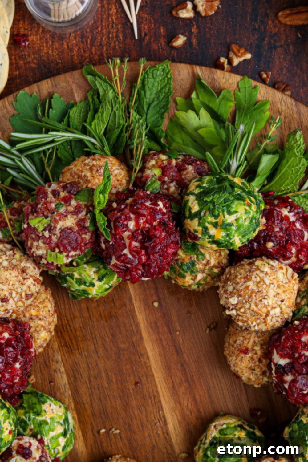 Cheese Ball Wreath