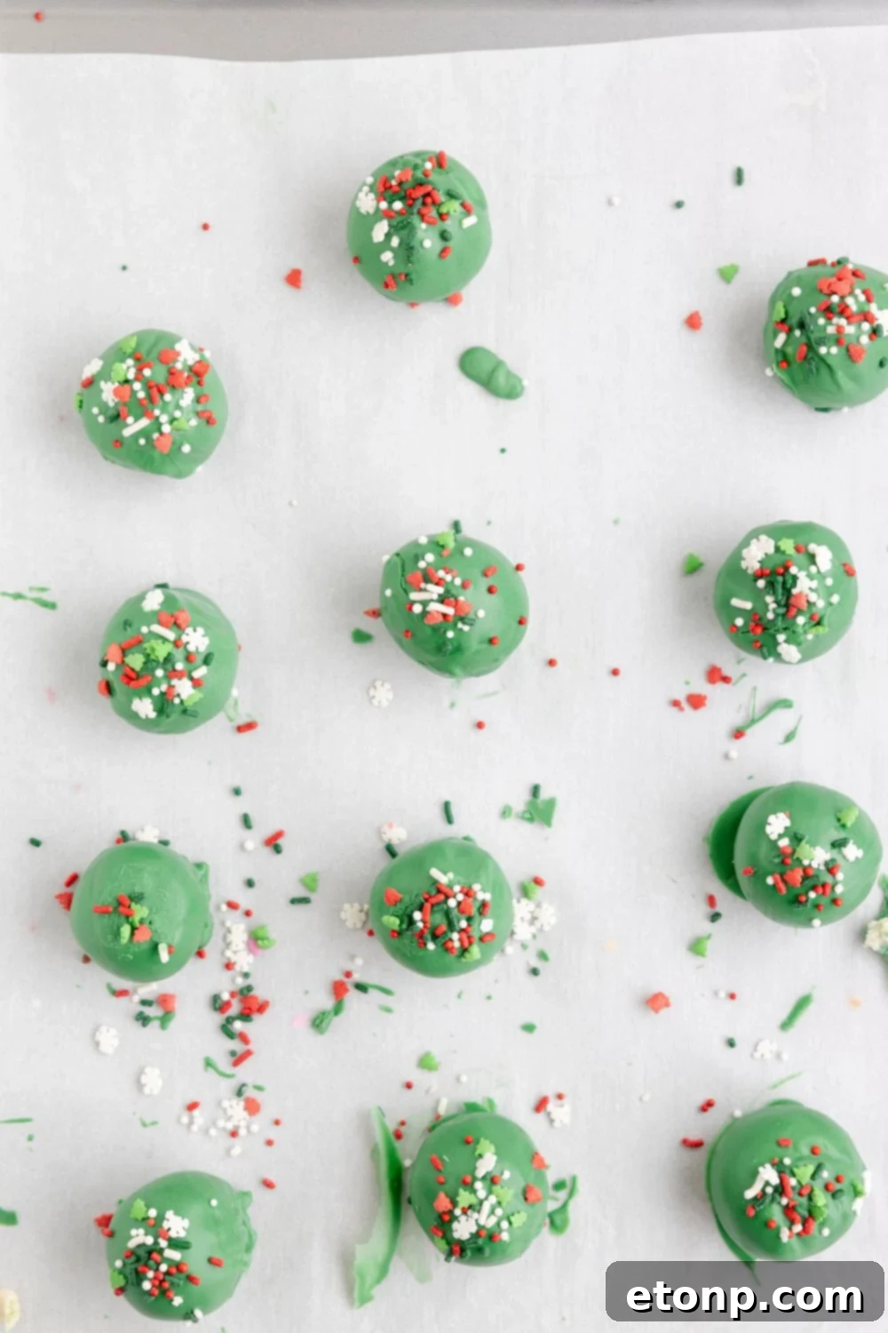 truffles on parchment paper 