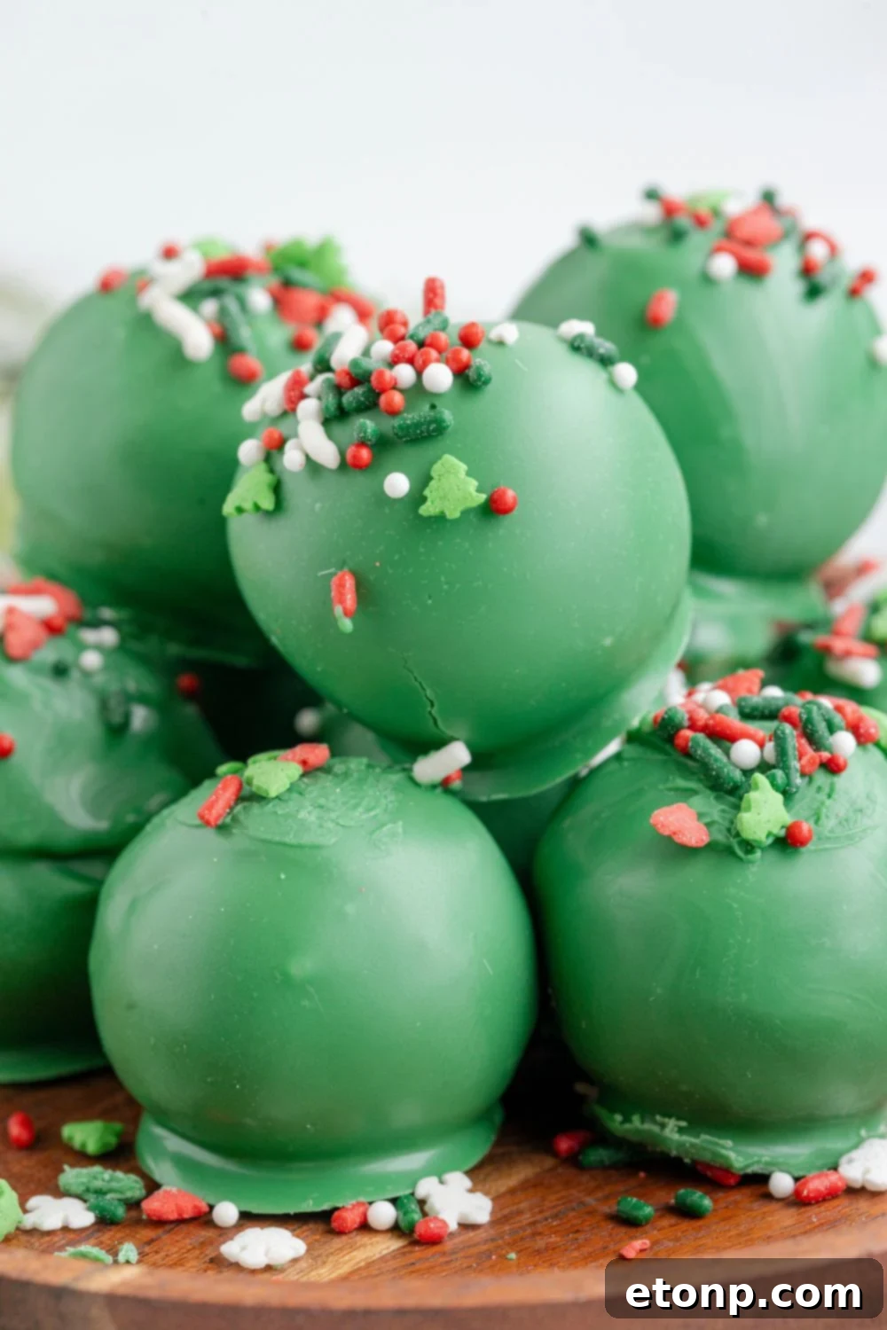 cookie truffles on a tray