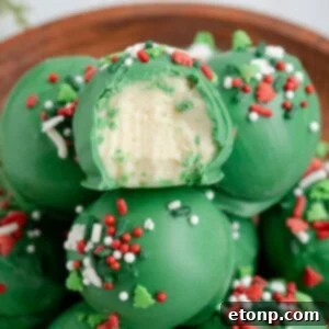 Lofthouse Christmas Truffles in a bowl with one has a bite taken out of it