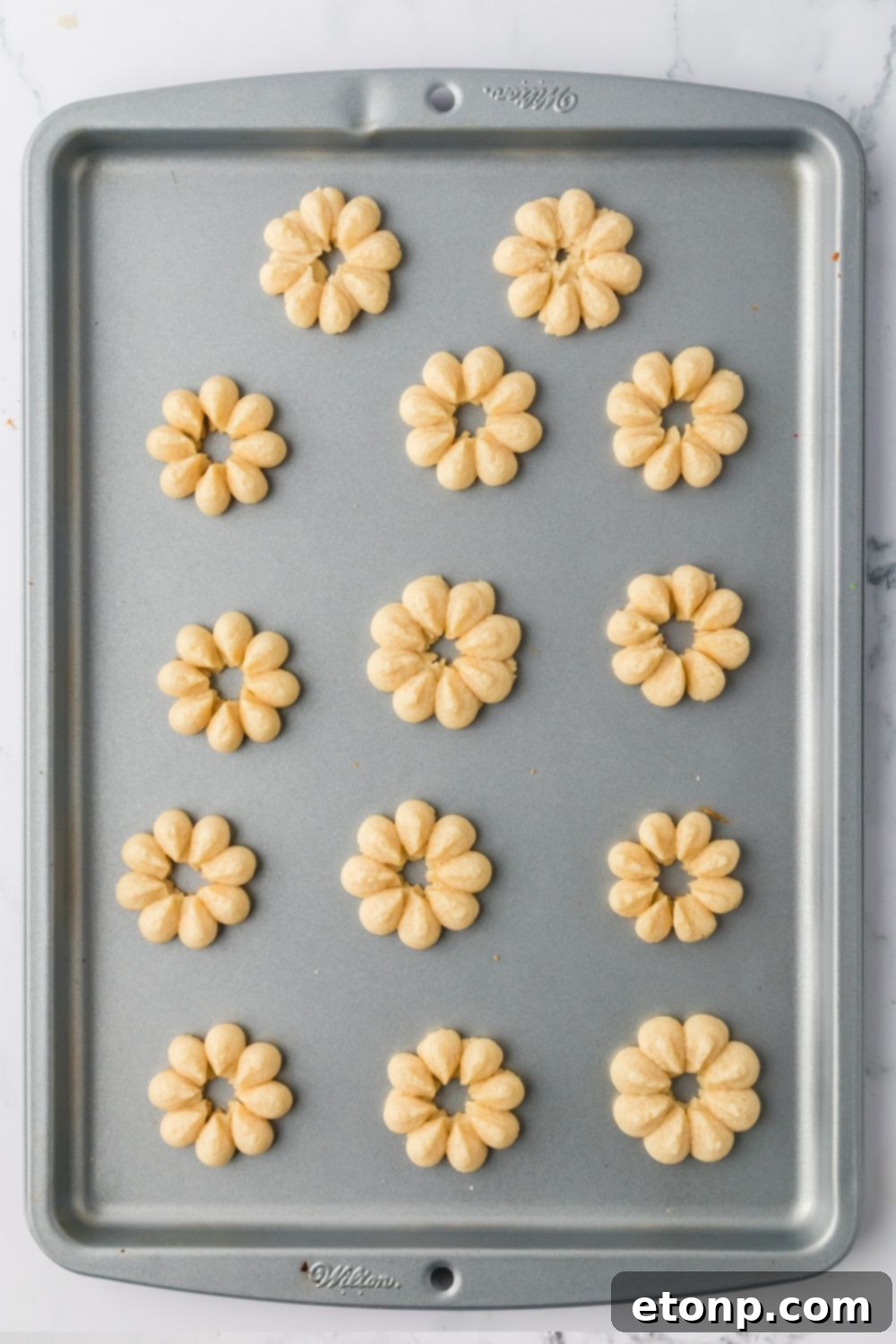 cookies on baking sheet