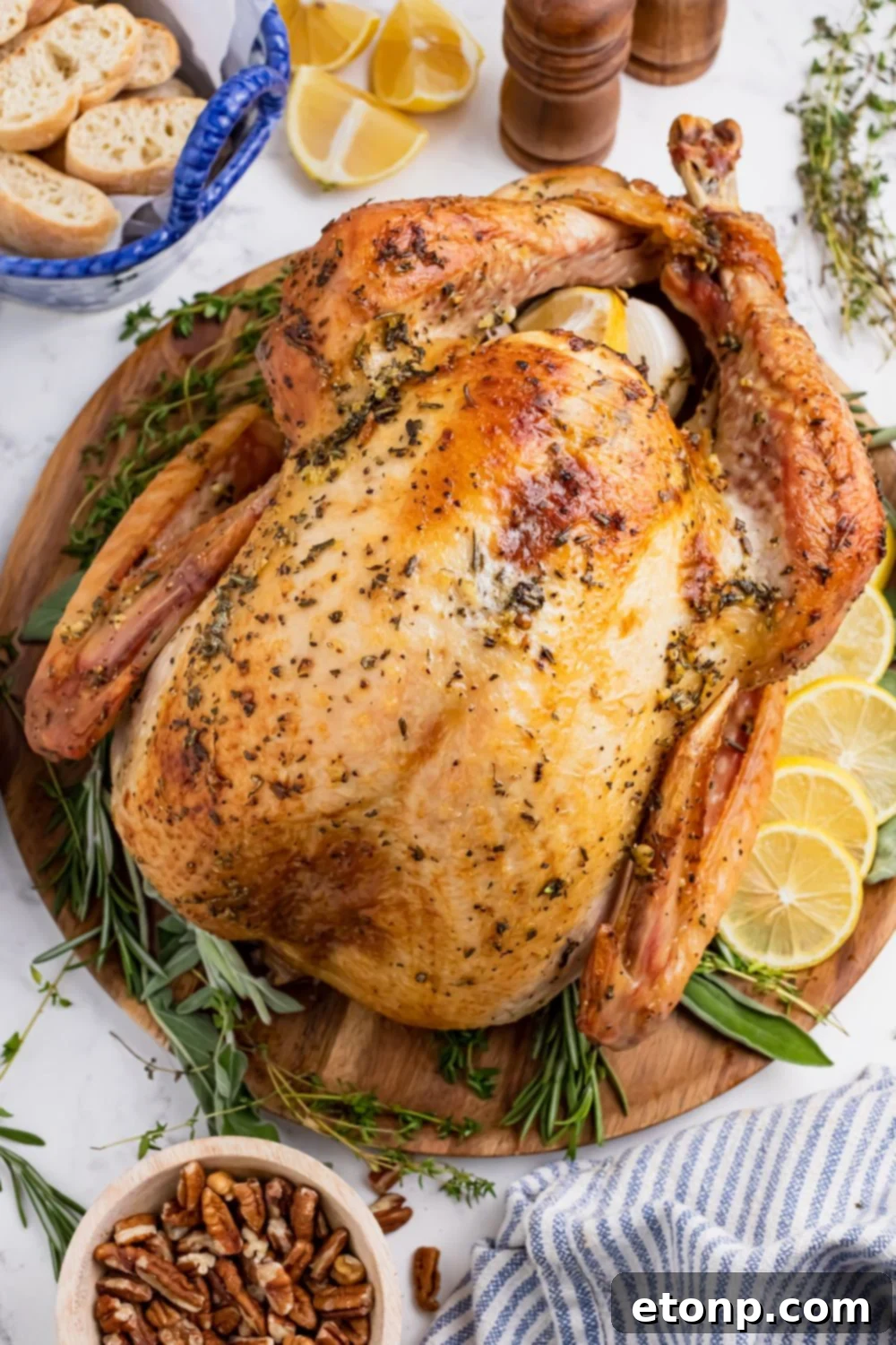 turkey on tray