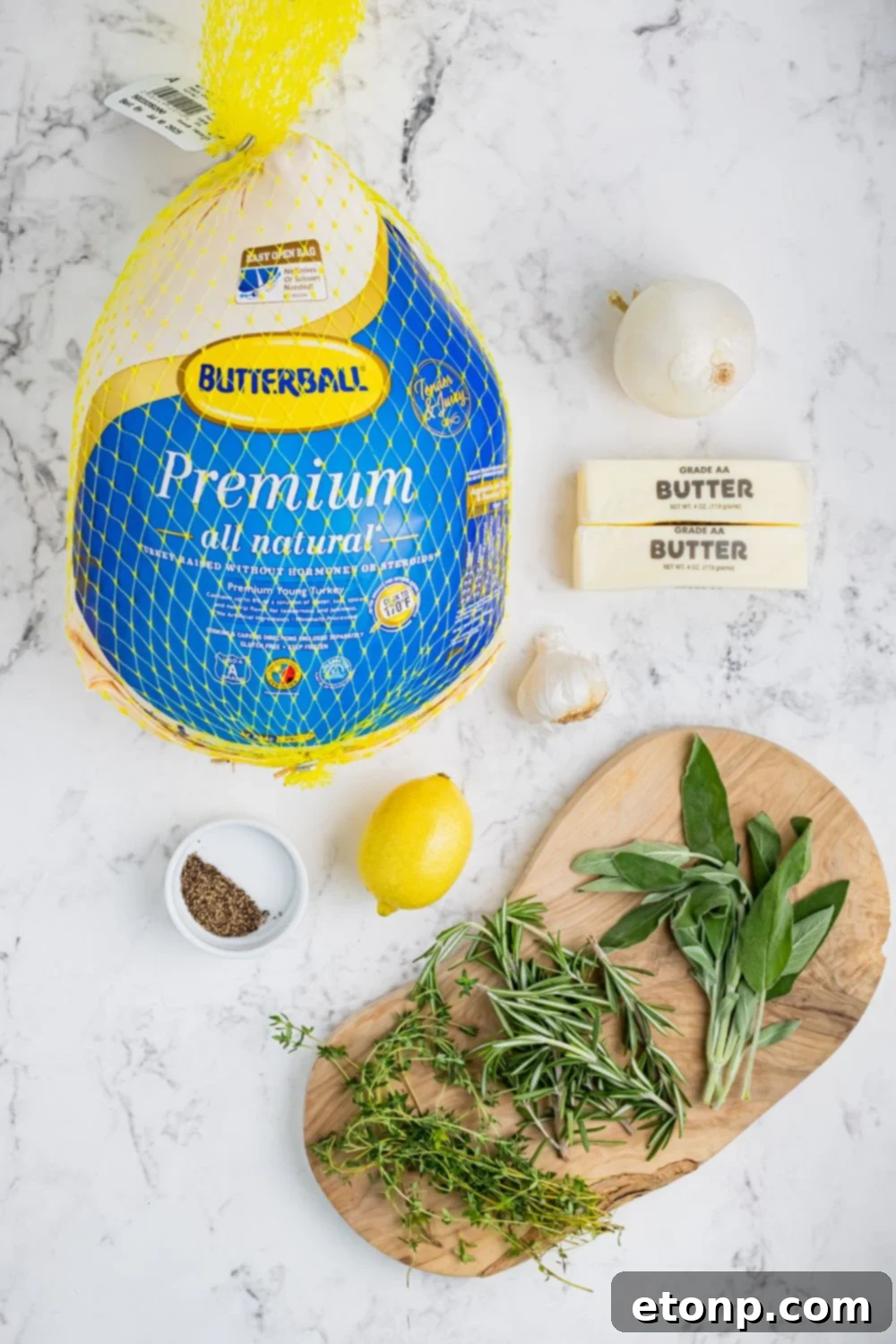 ingredients for turkey on table