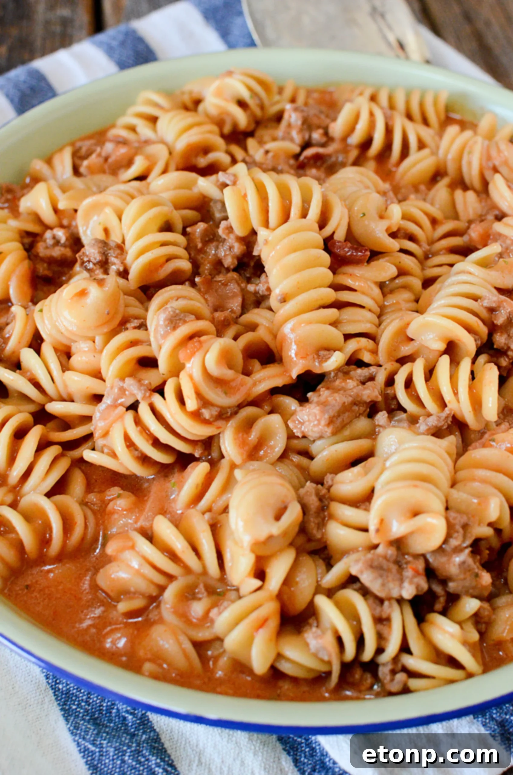 Baked Amish Country Casserole, freshly out of the oven