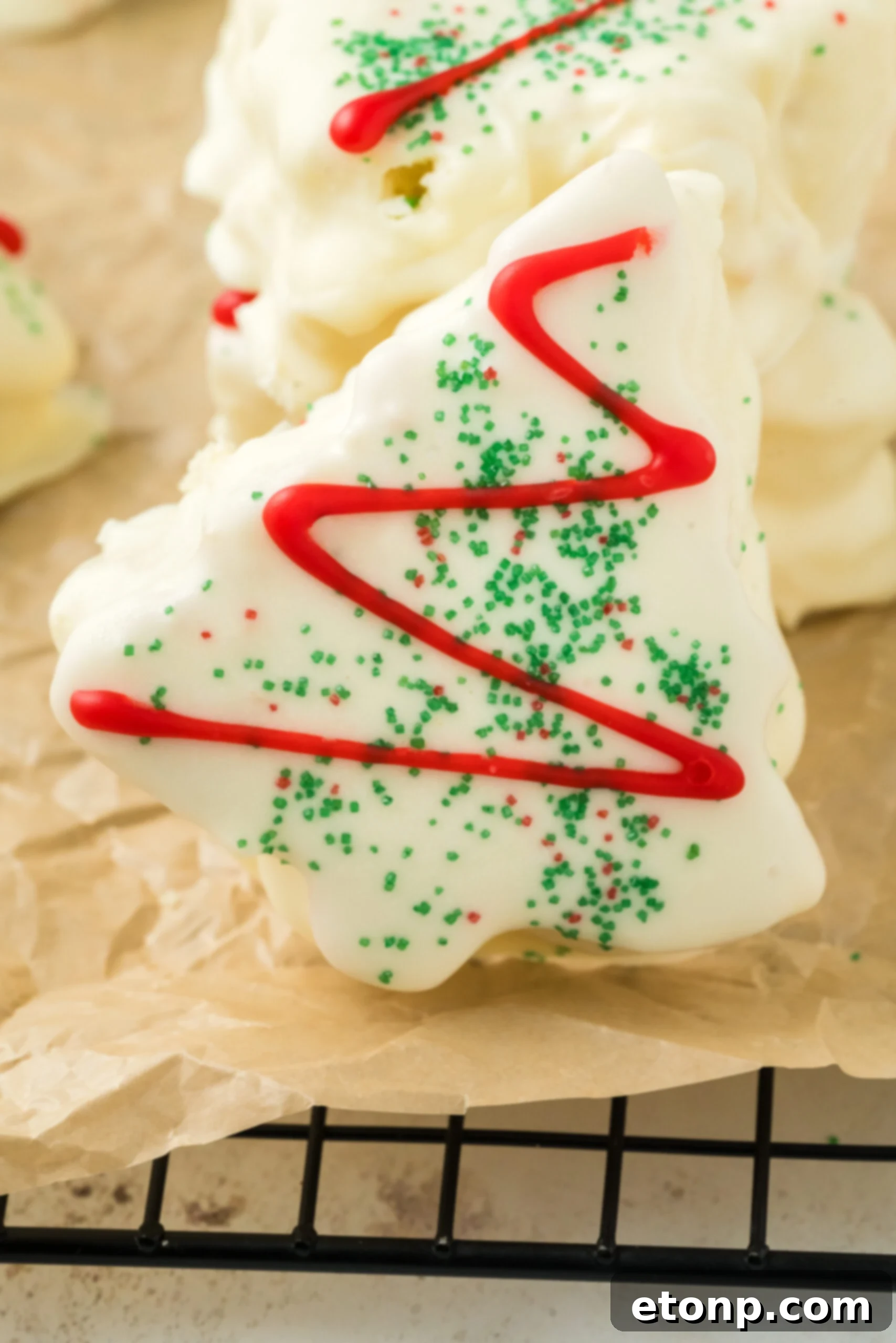 homemade cake for christmas on parchment paper