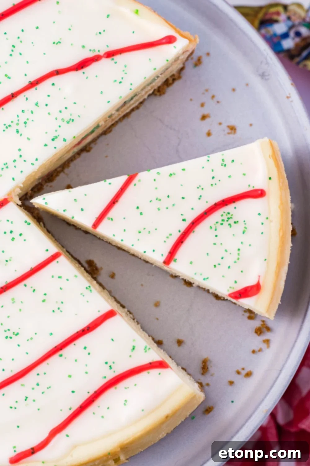 An overhead shot of an unbaked cheesecake batter in a springform pan, ready for the oven, displaying a perfectly smooth surface.