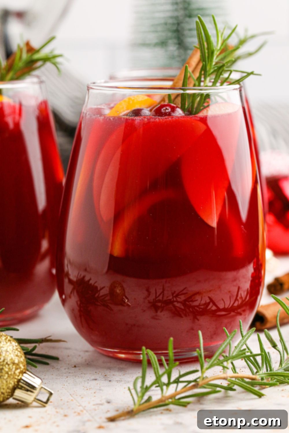 glasses of sangria on table 