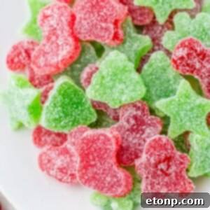 Holiday Gumdrop Gems 25 Christmas Gumdrops on a plate