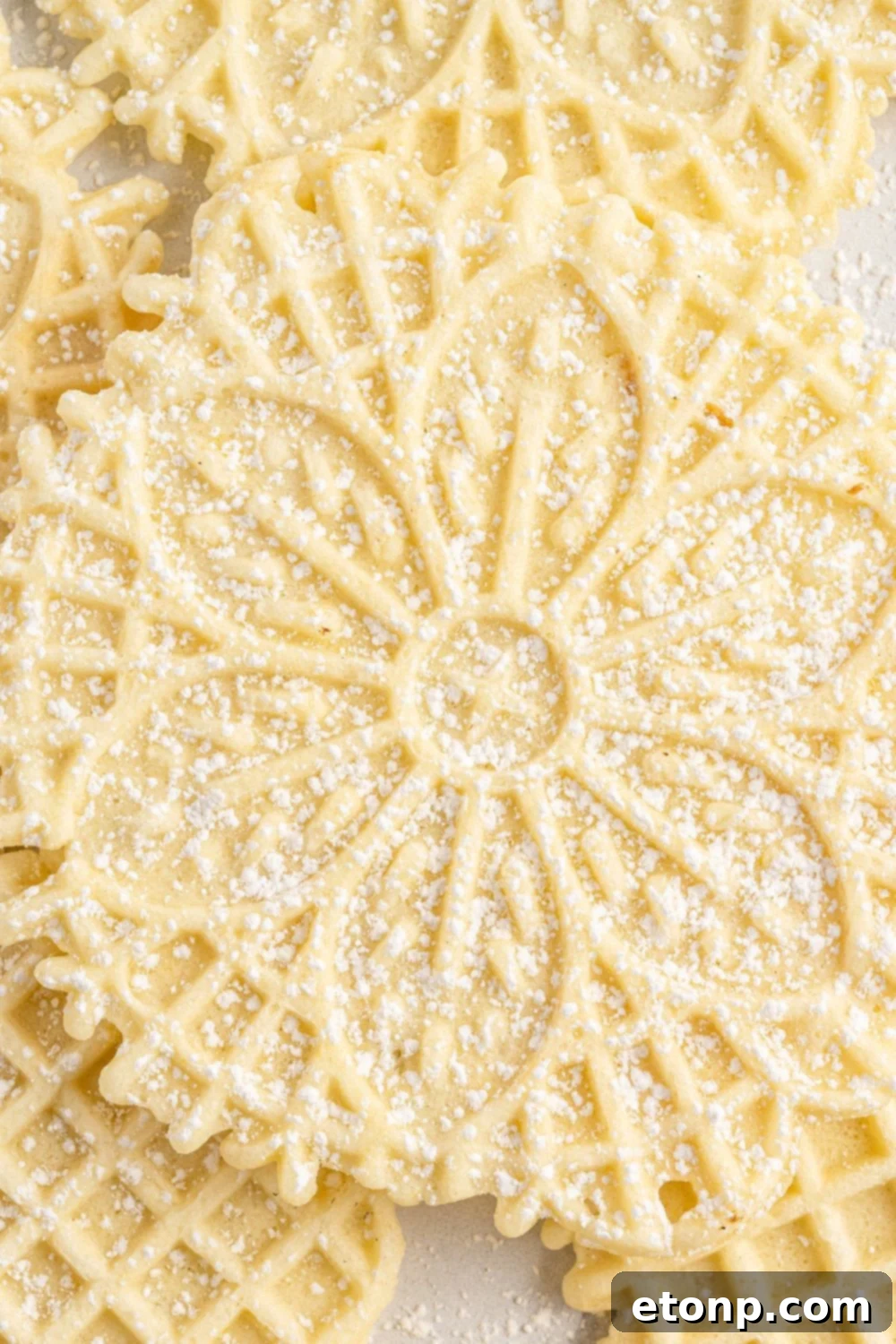 Pizzelles 21 Pizzelle close up of the cookies