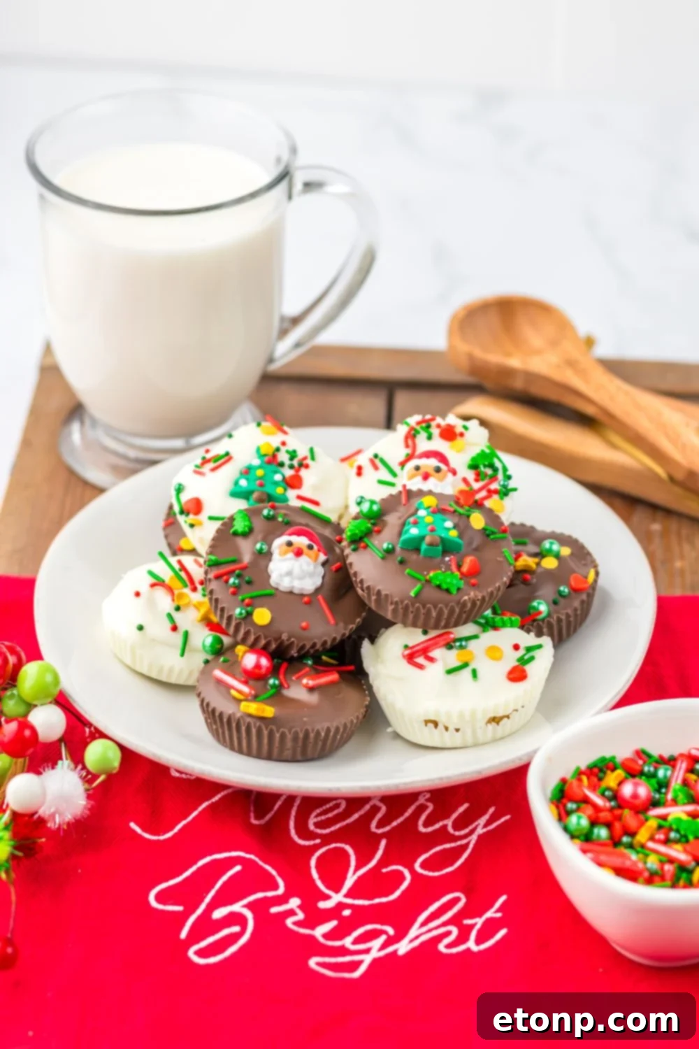 Peanut butter cups on a plate