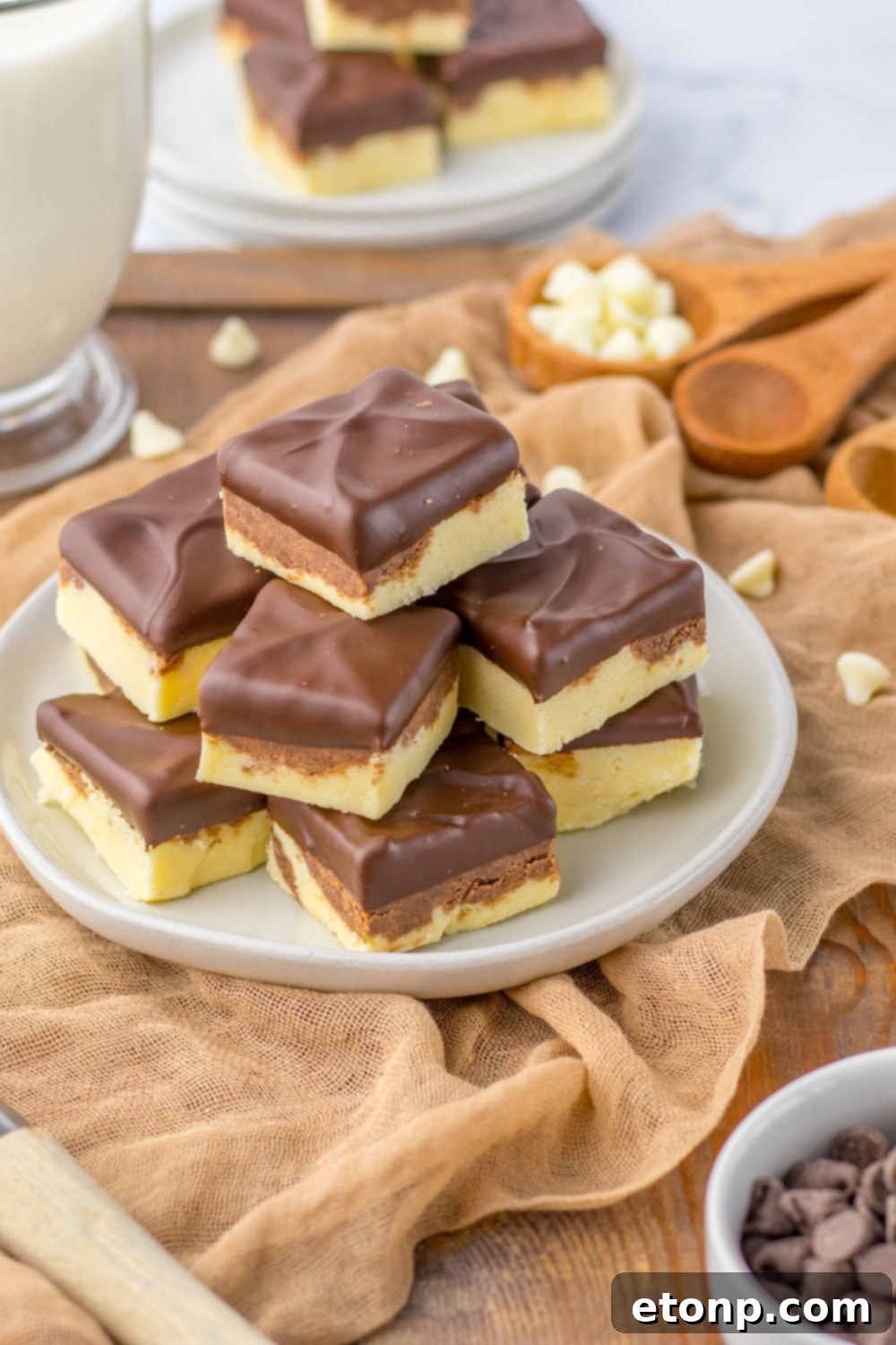 boston cream candy on a plate