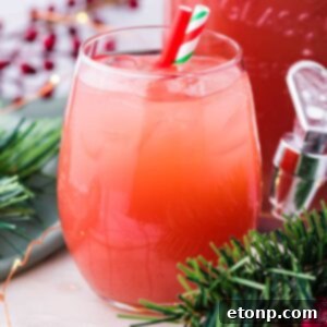 Holiday Punch in glass on table