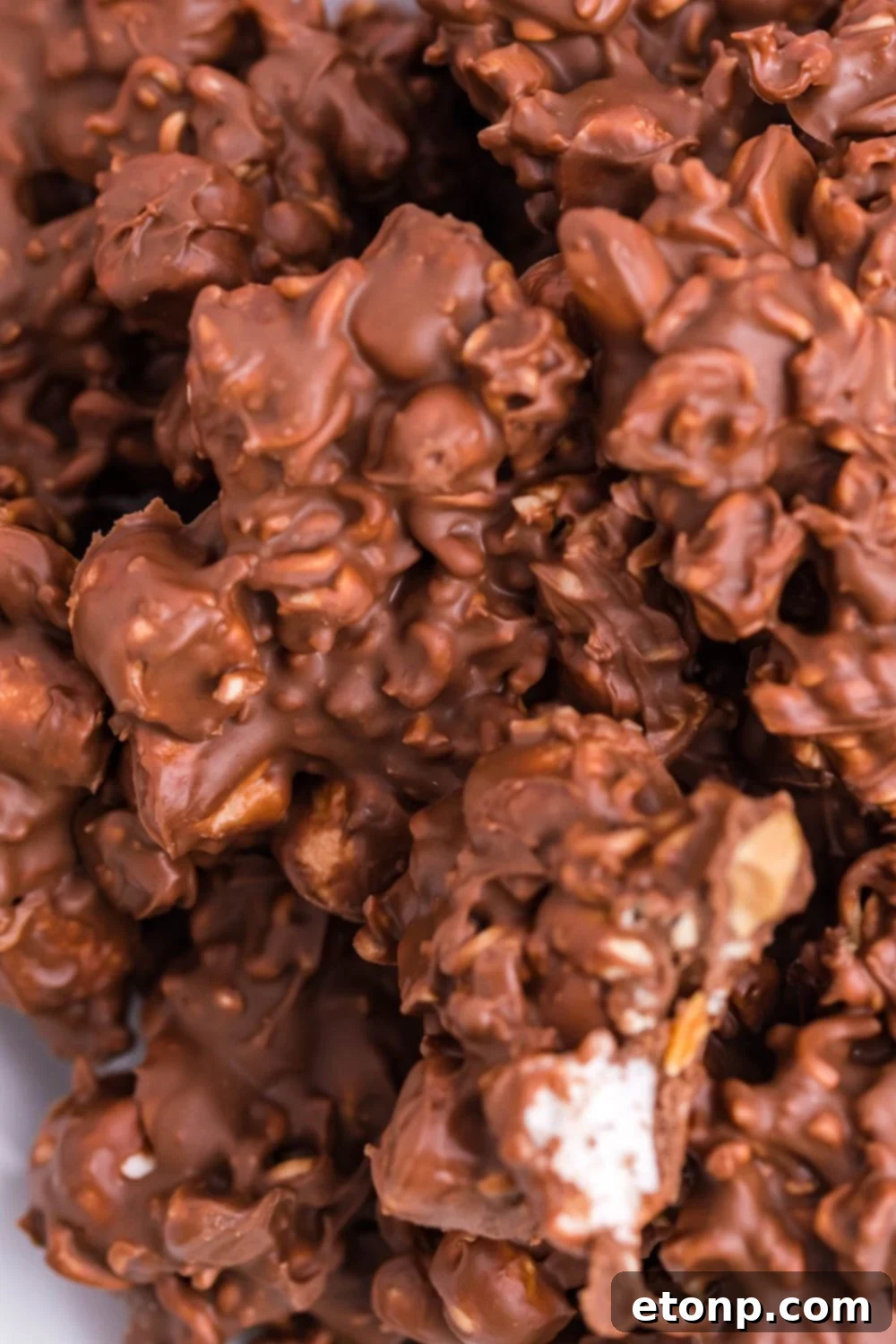 rocky road candy stacked on top of each other on a table
