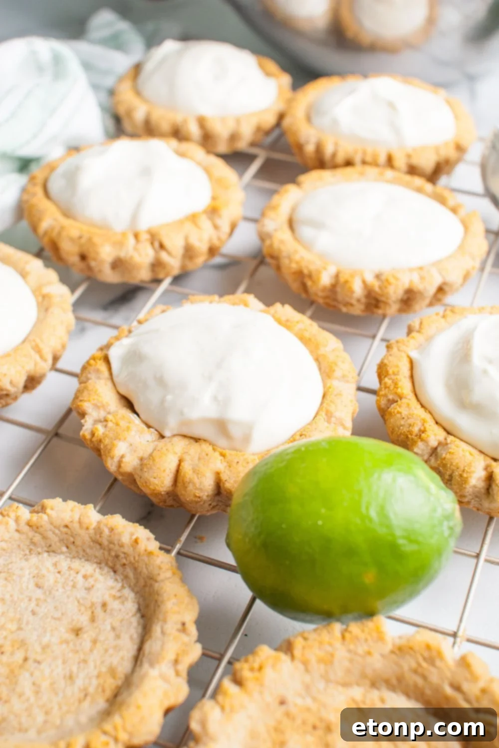Crumbl Key Lime Pie Cookies that are filled with key lime pie filling