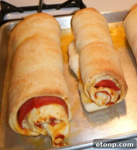 The Ultimate Pepperoni Roll, a classic savory snack with pepperoni baked into soft dough.